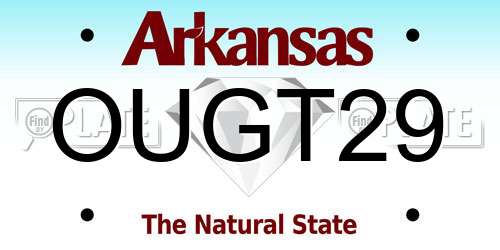 OUGT29 Arkansas License Plate