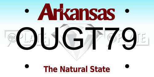 OUGT79 Arkansas License Plate