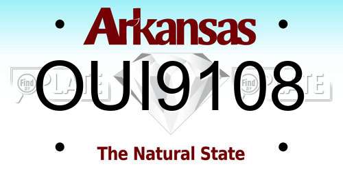 OUI9108 Arkansas License Plate