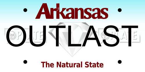 OUTLAST Arkansas License Plate
