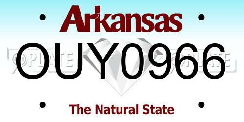 OUY0966 Arkansas License Plate