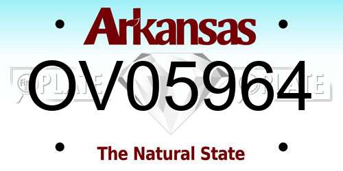 OV05964 Arkansas License Plate