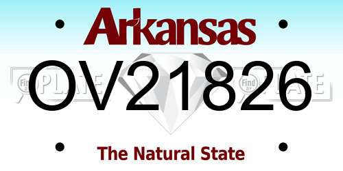OV21826 Arkansas License Plate