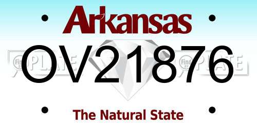 OV21876 Arkansas License Plate