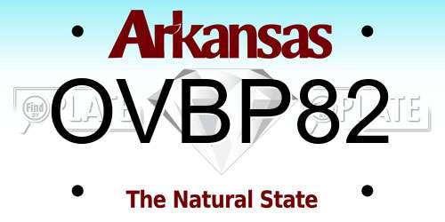 OVBP82 Arkansas License Plate