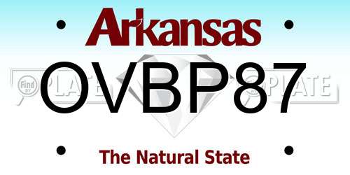 OVBP87 Arkansas License Plate