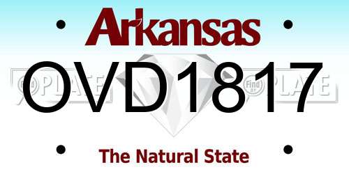OVD1817 Arkansas License Plate