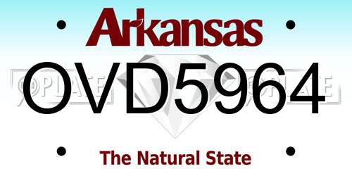 OVD5964 Arkansas License Plate