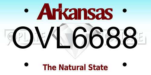 OVL6688 Arkansas License Plate