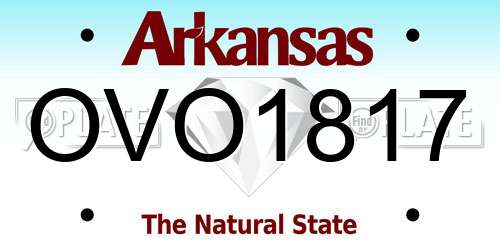 OVO1817 Arkansas License Plate