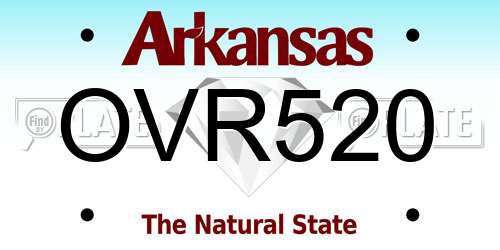 OVR520 Arkansas License Plate