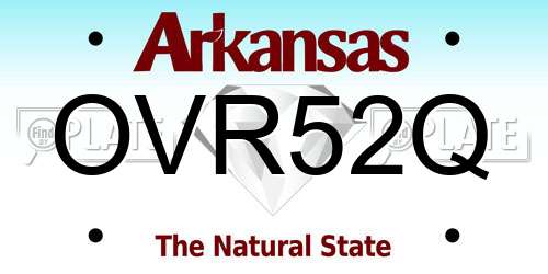 OVR52Q Arkansas License Plate