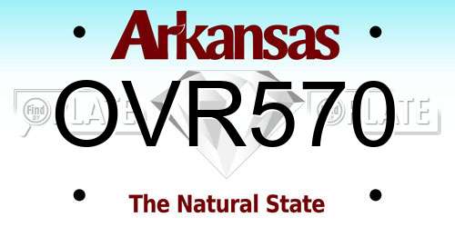 OVR570 Arkansas License Plate