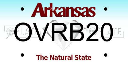 OVRB20 Arkansas License Plate