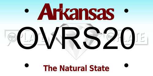 OVRS20 Arkansas License Plate