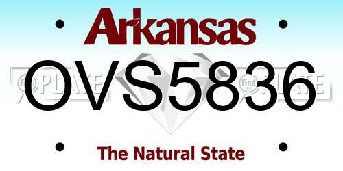 OVS5836 Arkansas License Plate