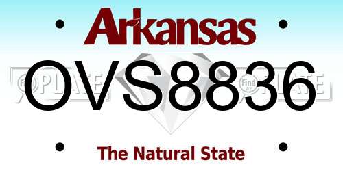 OVS8836 Arkansas License Plate