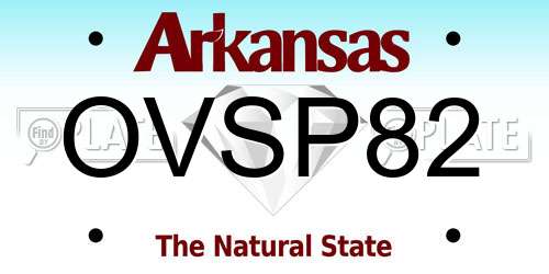 OVSP82 Arkansas License Plate
