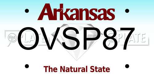 OVSP87 Arkansas License Plate
