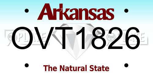 OVT1826 Arkansas License Plate