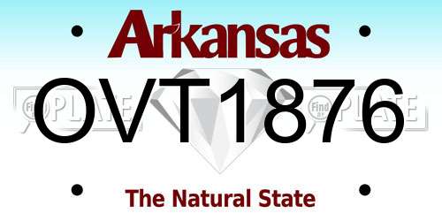 OVT1876 Arkansas License Plate