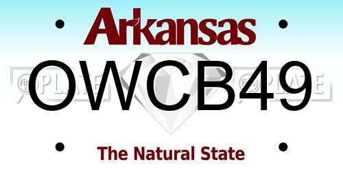 OWCB49 Arkansas License Plate