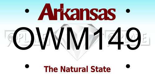 OWM149 Arkansas License Plate