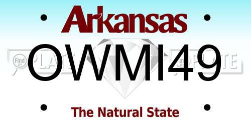 OWMI49 Arkansas License Plate
