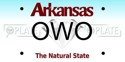 OWO Arkansas License Plate