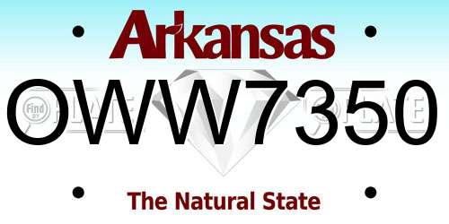 OWW7350 Arkansas License Plate