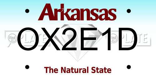 OX2E1D Arkansas License Plate