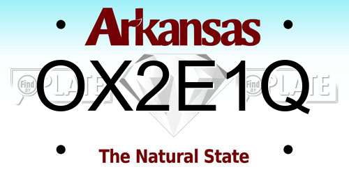 OX2E1Q Arkansas License Plate