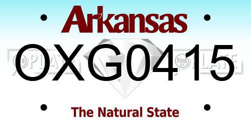 OXG0415 Arkansas License Plate