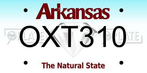 OXT310 Arkansas License Plate