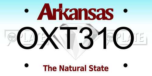 OXT31O Arkansas License Plate