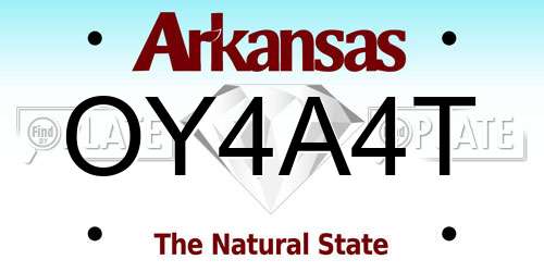 OY4A4T Arkansas License Plate