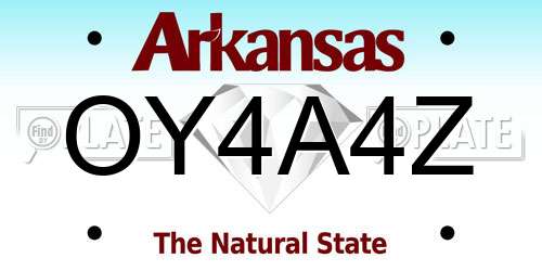 OY4A4Z Arkansas License Plate