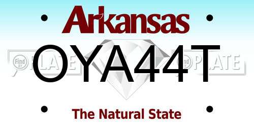 OYA44T Arkansas License Plate