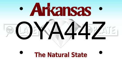 OYA44Z Arkansas License Plate