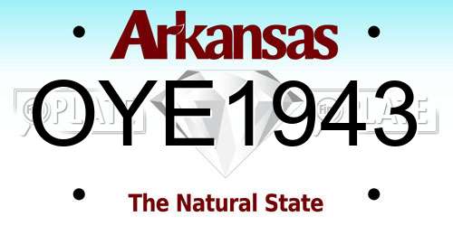OYE1943 Arkansas License Plate