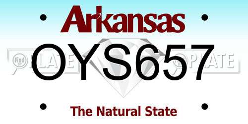 OYS657 Arkansas License Plate