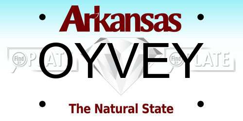 OYVEY Arkansas License Plate