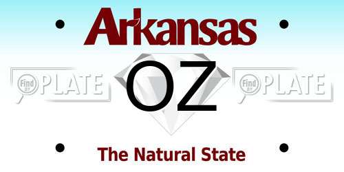 OZ Arkansas License Plate