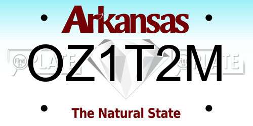 OZ1T2M Arkansas License Plate