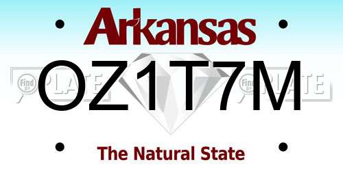 OZ1T7M Arkansas License Plate