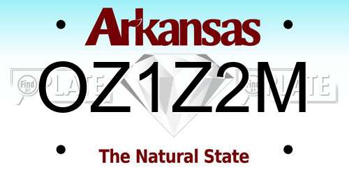 OZ1Z2M Arkansas License Plate