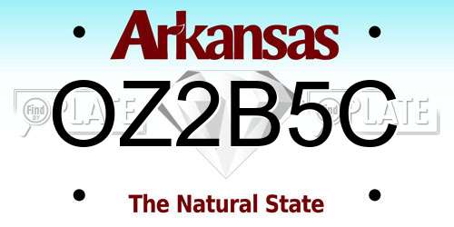 OZ2B5C Arkansas License Plate