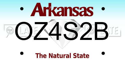 OZ4S2B Arkansas License Plate