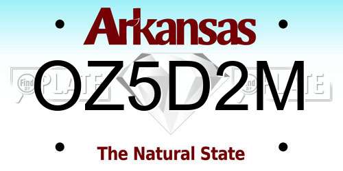 OZ5D2M Arkansas License Plate