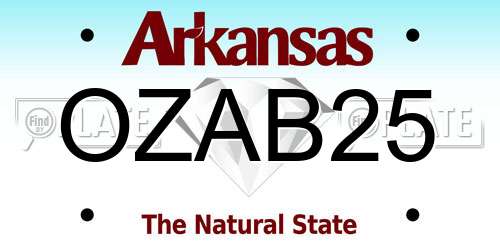 OZAB25 Arkansas License Plate